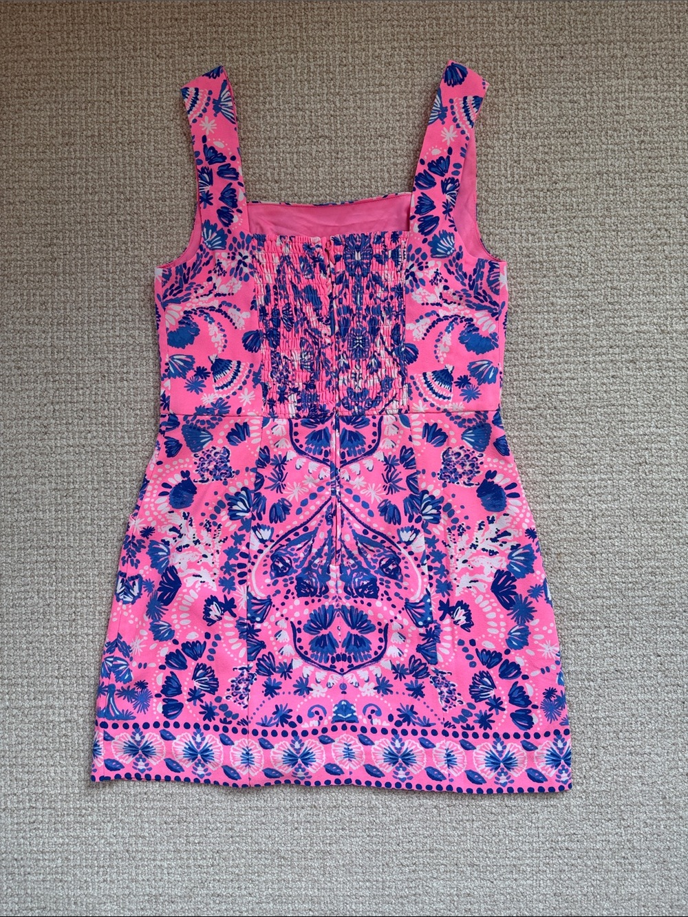 Lilly Pulitzer Pink Floral and Blue Accents Romper - Picture 6 of 7